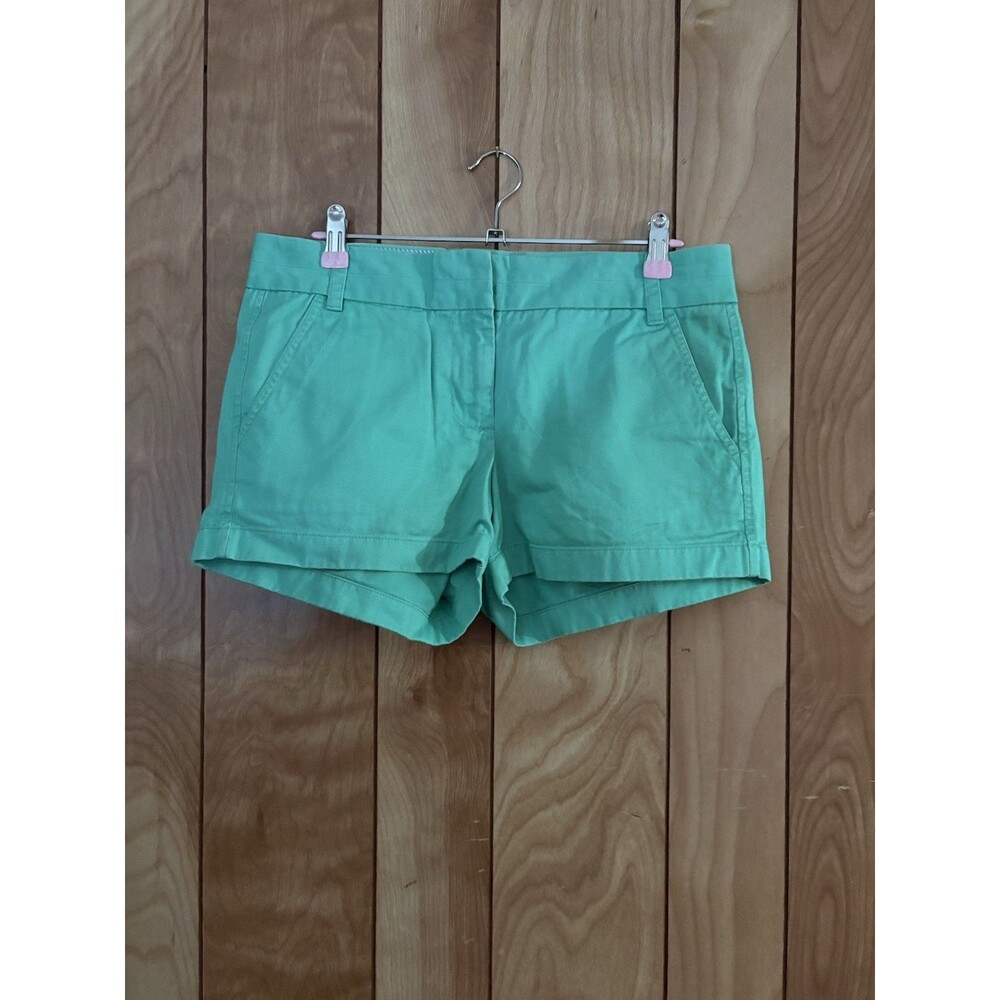 J.Crew Chino Shorts Womens 2 Mint Green Cotton 3 Inch Inseam RN77388